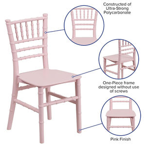 Sedia Chiavari per Bambini in Resina Rosa <span class=keywords><strong>Tiffany</strong></span> per Hotel, Matrimoni, Eventi, Feste di Compleanno, Vendita all'Ingrosso - Product Image 3
