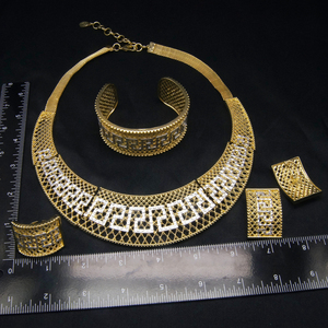 Yulaili – ensemble de bijoux en plaqué or de Style <span class=keywords><strong>italien</strong></span> et parure de bijoux pour demoiselle d'honneur nigériane de mariage, boucles d'oreilles, bague, collier, Bracelet - Product Image 5