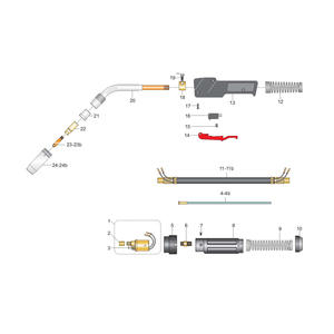 Tocha De Solda HAILI TOCHA MIG SBME 135 - 3M completo di rava PRETA per il mercato del Brasile - Product Image 4