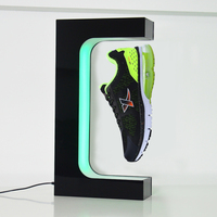 Présentoirs à chaussures magnétiques flottants, présentoirs à chaussures lévitants avec éclairage LED multicolore, présentoirs publicitaires