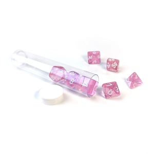 Juego de Dados Poliédricos Transparentes de 7 Piezas, Dados de Acrílico Multicolores para Juegos de Rol, con Caja de Tubo - Product Image 2