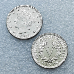 1912-P,S,D Estados Unidos 5 centavos "Liberty V Nickel" Monedas conmemorativas, regalos, decoración del hogar - Product Image 2