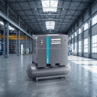 Compresseur d'air à vis Atlas Copco GA11 VSD d'origine, 11 kW, 15 CV, avec réservoir et sécheur, utilisation industrielle, compresseur rotatif à économie d'énergie