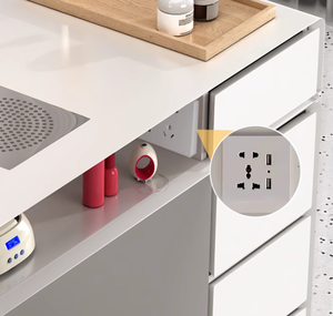 Table de <span class=keywords><strong>manucure</strong></span> multifonctionnelle de luxe légère <span class=keywords><strong>avec</strong></span> lampe et <span class=keywords><strong>aspirateur</strong></span> pour une ou deux personnes - Product Image 3