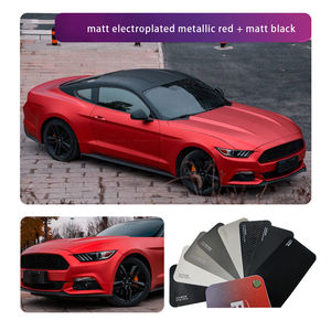 1.52*17m colla a bassa viscosità gloss metallizzato <span class=keywords><strong>rosso</strong></span> fuoco colore personalizzato cambio pellicola in vinile per auto incollatura tinta pellicola - Product Image 5