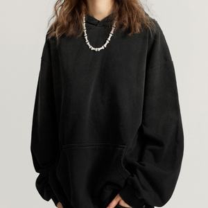 Sudadera con capucha unisex de punto grueso forrada para invierno, estilo urbano, con efecto desgastado, de alta calidad, personalizada para fabricantes, modelo Monkey - Product Image 3