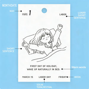 Calendario para Colorear, Nueva Edición, Calendario de Escritorio Creativo para Colorear, Ilustraciones Encantadoras, Artículo Decorativo, Personalizable a Pequeña Escala - Product Image 3