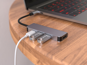 Adaptador Usb C 4 en 1 de aleación de aluminio <span class=keywords><strong>barato</strong></span> más vendido con estación de acoplamiento de vídeo PD 100W HDTV 4K30HZ para <span class=keywords><strong>Macbook</strong></span> Pro - Product Image 5
