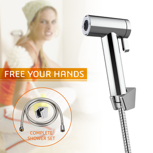 <span class=keywords><strong>Kit</strong></span> de pulvérisation de Bidet à main universel musulman, tuyau de Douche chromé - Product Image 3