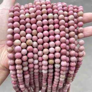 Jd đá quý 4mm/6mm/8mm/10mm/12mm 5A 7A tự nhiên rhodonite đá hạt vòng Loose Spacer hạt đối với trang sức làm - Product Image 5