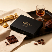 Boîte d'emballage personnalisée pour chocolat, en carton pliable de qualité alimentaire, pour barres chocolatées, truffes, emballage cadeau