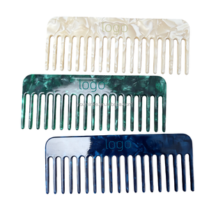 Grande Brosse Démêlante à Dents Larges en Acétate de 4 mm d'Épaisseur, Ionique et Antistatique, Personnalisable avec Logo, pour Salon et Soins Capillaires à <span class=keywords><strong>Domicile</strong></span> - Product Image 3