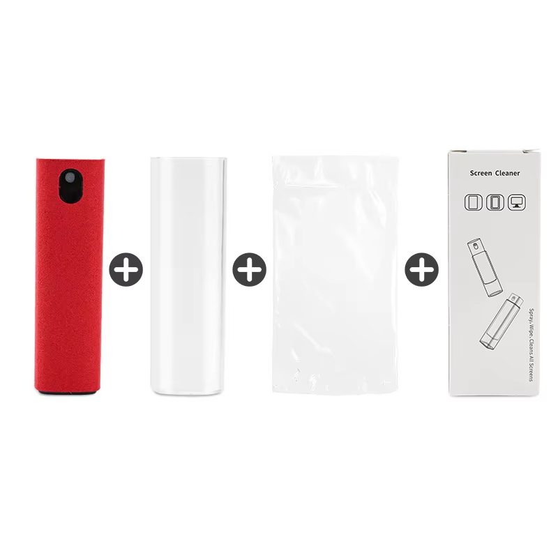 Red cleaner+pc case+opp packaging+color box