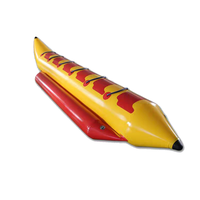 Bateau banane gonflable en bâche PVC robuste pour jeux aquatiques, 6 places