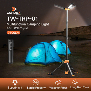 Lampada da Campeggio <span class=keywords><strong>LED</strong></span> 2023, Nuova Moda, Antipolvere, Impermeabile, 9500LM, IP67, con Telecomando, Alta Qualità, Treppiede Telescopico - Product Image 3