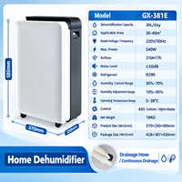 Déshumidificateur portable domestique 26L 38L 60L/jour pour chambre, sous-sol, buanderie - Vente en gros