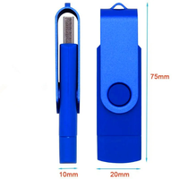 Clé USB 2-en-1 Type C USB 2.0 2 Go 4 Go 8 Go 16 Go 32 Go 64 Go 128 Go, Clé USB OTG Économique, Prise en charge du logo