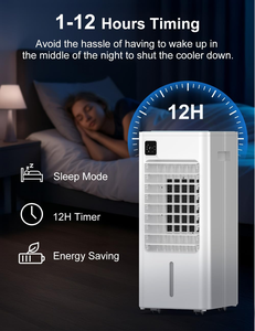 Ventilateur de climatisation mobile portable, refroidisseur d'air pour la maison avec brumisation, oscillation à 90 degrés, mini ventilateur silencieux pour le bureau - Product Image 3