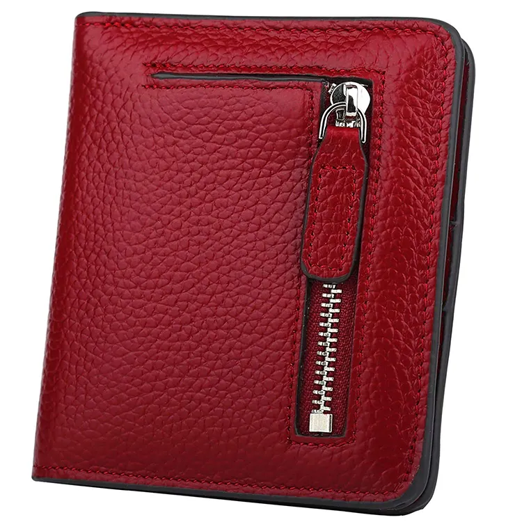 Ladies Purse Wallet RFID Blocking Women's Small Compact Bi-fold Leather Purse Front Pocket Mini Wallet
