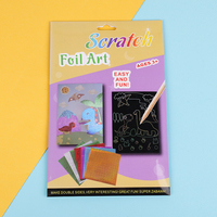 Kit seni kerajinan DIY Foil kustom kertas seni goresan untuk anak-anak Set kertas seni kerajinan tangan ajaib pelangi