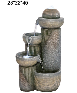 <span class=keywords><strong>Fontaine</strong></span> de table rustique à bols superposés - Cascade apaisante pour bureau et salon - Product Image 1