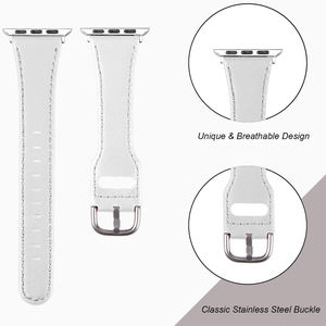 Correa de cuero genuino para <span class=keywords><strong>Apple</strong></span> <span class=keywords><strong>Watch</strong></span>, repuesto de correa para <span class=keywords><strong>Apple</strong></span> <span class=keywords><strong>Watch</strong></span> Series 6 5 4 3 2 1 <span class=keywords><strong>SE</strong></span> 42mm 44mm 38mm 40mm - Product Image 4