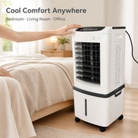 Ventilateur rafraîchisseur d'air portable avec télécommande, écran tactile et réservoir d'eau amovible, logo personnalisé
