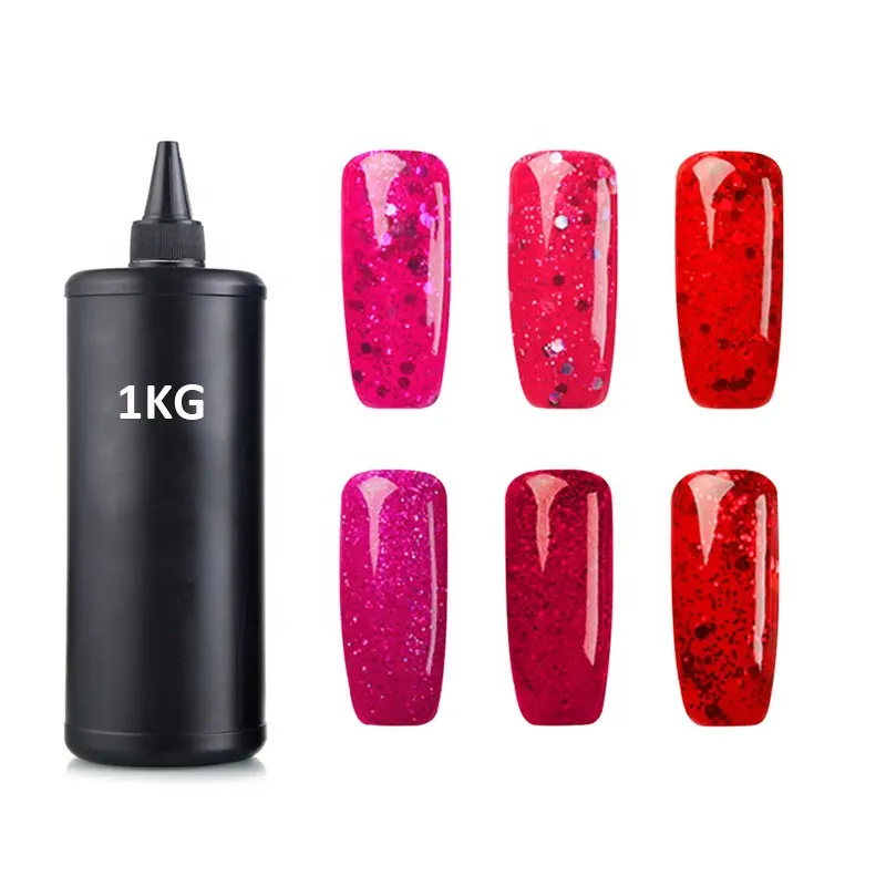 1kg MOQ OEM/ODM Nail Polish Factory Diamond Red Series Gel Polish UV/LED Gel 8 Color For Choose Free Samples Enamel