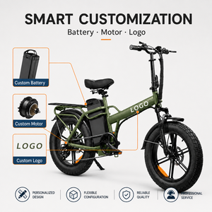 Bicicleta Eléctrica de Carga de Alta Velocidad con Motor, Neumáticos Gruesos 20x4.0, Alcance de 128 km, con Portaequipajes Trasero para Uso Comercial - Product Image 1