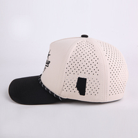 Gorra de golf deportiva de poliéster impermeable personalizada, gorra de béisbol unisex para exteriores, gorras para correr con agujeros cortadas a láser personalizadas con logotipo personalizado