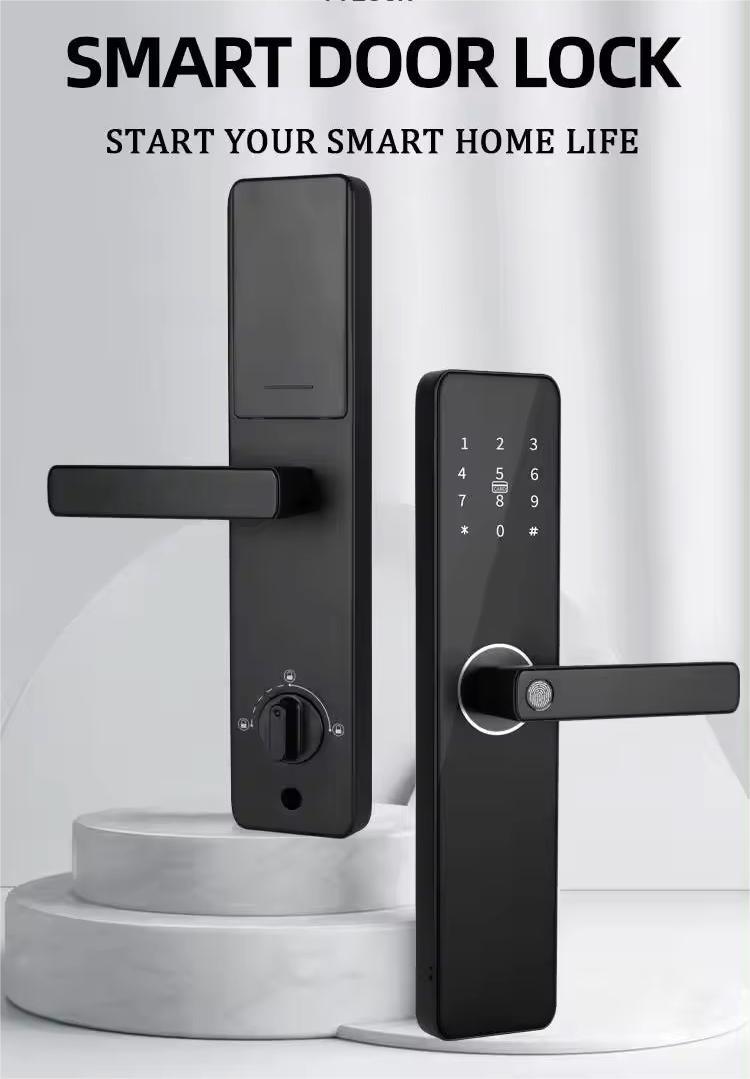 Bestselling Tuya WiFi Digital Smart Door Lock Fingerprint Code RFID & IC Card Unlock for Wood Aluminum & Steel Doors · image 7