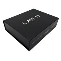 Boîte cadeau de luxe personnalisée, grande, noire, pliable, pour t-shirts, vêtements, boîte rigide en carton, boîte d'emballage magnétique pour sweat-shirts, costumes, vêtements