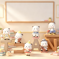 Yubi Bear Figurine en boîte surprise pour la saison des diplômes, en PVC, Panda en peluche, jouet mignon, cadeau, ornement, en stock, fabrication OEM, vente en gros