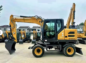 Escavatore Gommato Medio ad <span class=keywords><strong>Alta</strong></span> Capacità 10 Ton XE105WG con Benna da 0,45 m³, Motore di Rotazione, Pompa Idraulica e Benna Frantumatrice/Mulcher - Product Image 4