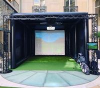 Tente de Simulation de Golf Gonflable Étanche avec Écran de Frappe pour Extérieur