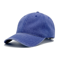 Casquette de baseball vintage sportive brodée sur mesure Bright Sun, logo brodé de haute qualité, en denim non structuré et tissu éponge