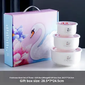 Juego de Tazones de Arroz de Cerámica Modernos Hechos a Mano con Diseño Floral Personalizable, Tapas Resistentes al Calor, Libres de BPA, Ecológicos, Aptos para <span class=keywords><strong>Microondas</strong></span> y Lavavajillas - Product Image 6