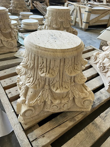Colonne en marbre de travertin romain naturel pour l'extérieur, solide, pour <span class=keywords><strong>villa</strong></span> de luxe, hôtel, hall d'église, design en travertin - Product Image 4