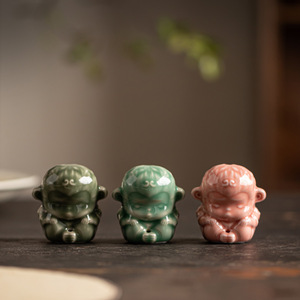 Porte-encens singe en céramique Celadon, figurine de thé artisanale pour cérémonie du thé, décoration d'intérieur, origine Dehua - Product Image 4