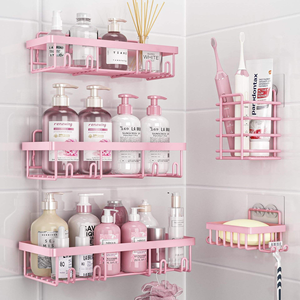 Lot de 5 paniers de rangement <span class=keywords><strong>pour</strong></span> douche, sans perçage, <span class=keywords><strong>étagère</strong></span> murale <span class=keywords><strong>pour</strong></span> salle de bain - Product Image 1