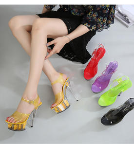 Personalización OEM y ODM, Zapatos de Tacón Alto y Grueso de 15 cm, Sandalias de Tacón Ultra Alto, Estilo Sexy - Product Image 4