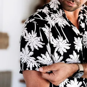 Preiswert günstig Rayon Sommer hawaiianische Hemden Herren mit Abdruck Großhandel