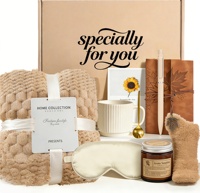 Coffret Cadeau Relaxation Lunaire 9 Pièces pour Femme – Couverture Douillette et Journal – Idéal pour l'Autosoins, Anniversaire ou Remerciement