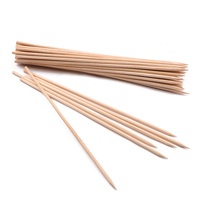 Brochettes en bois de bouleau naturel pour stand de restauration, barbecue, jetables, écologiques, biodégradables, en vrac