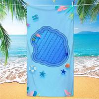 Motif d'impression personnalisé toutes saisons Serviette de surf de plage en microfibre douce à séchage rapide Sports de natation en plein air