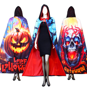 Oferta Especial: Nueva Capa Poncho de Halloween para Actuaciones Escénicas, Disfraz de Calabaza, Bruja, <span class=keywords><strong>Hombre</strong></span> <span class=keywords><strong>Lobo</strong></span>, Murciélago, Santos, para Fiestas - Product Image 3