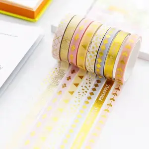Inuyasha Washi Tape Holografik Perencana Lanskap Jepang Set Kotak Kertas Timah Washi Selotip