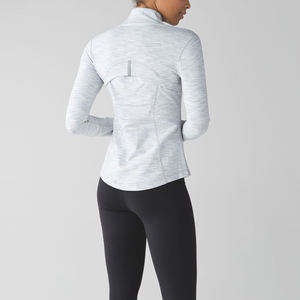 Veste de yoga tricotée pour femme à manches longues, imperméable et coupe-vent, respirante, avec fermeture éclair, pour l'entraînement physique - Product Image 2