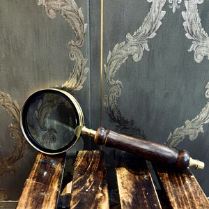 Loupe Métallique Antique Décoration Maritime Vintage 8,5 Pouces Loupe de Lecture Portative Accessoire de Bureau Nautique Classique pour la Maison - Product Image 1