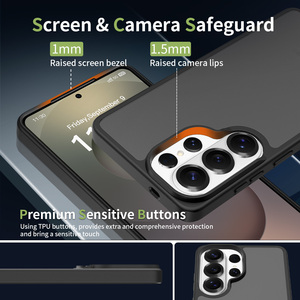 Coque de téléphone transparente givrée effet peau, étui de téléphone 2 en 1 en TPU et PC pour <span class=keywords><strong>Samsung</strong></span> S26 ultra S25 Fe S24 Plus - Product Image 3